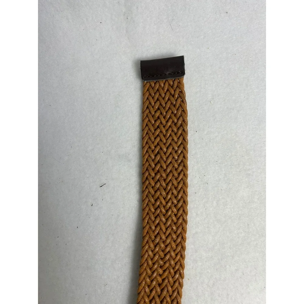 Boho Western Unbranded Women OS Tan Braided Woven Faux Leather‎ Trim Belt